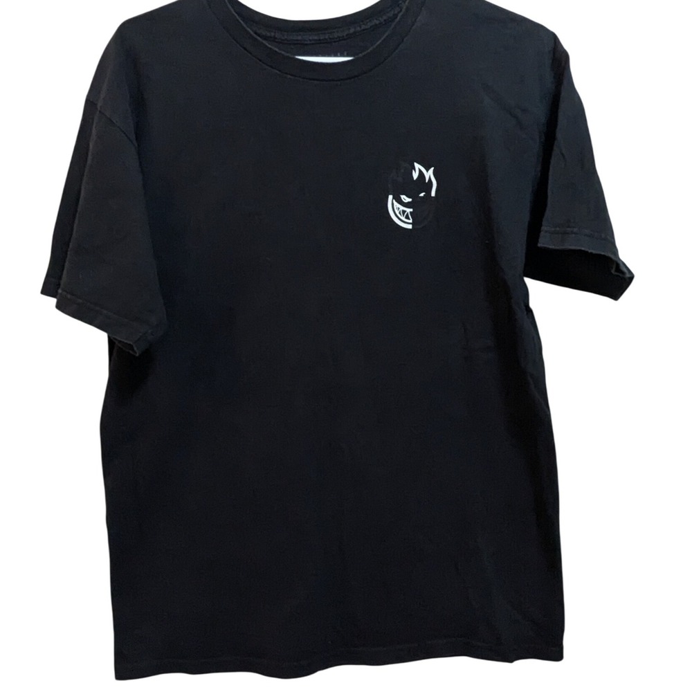 Spitfire Bighead Swirl Tee Men's M Black Skateboard Graphic‎ Streetwear Logo
